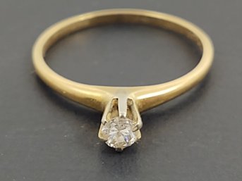 ANTIQUE 1920s 14K GOLD DIAMOND ENGAGEMENT RING
