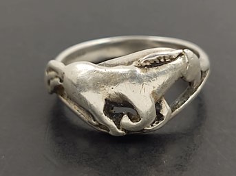 VINTAGE NATIVE AMERICAN TED OTT STERLING SILVER HORSE RING