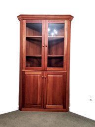 Exquisite Custom Made Vermont Made Pompanoosuc Mills Solid Wood  Corner China Cabinet