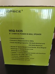 A Pair Of Monoprice MSQ-8425 8' 3-way Hi-Power In-Wall Speaker (NIB) - Lot 1