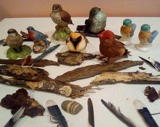 Birds From Royal Worcester From England, Boehm From USA & More Faux Birds & Nature Finds