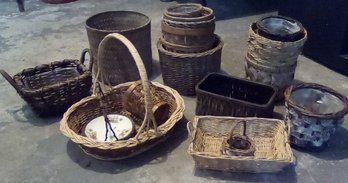 Basket Lot With Varied Styles And Sizes For Display & To Accommodate Your Needs