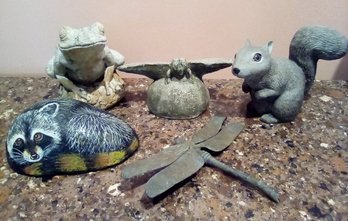 Cement Statuary, Metal Sculpture And Handpainted Stone & Resin For Home And/or Garden Decor