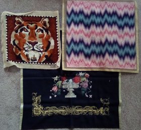 Vintage Needlepoint Renderings - Artwork For Framing Or Adding To Pillows/seat Covers