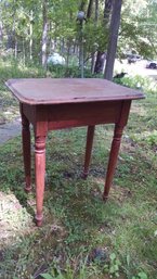 Vintage Wood Side Table  24x18x29H  Needs TLC