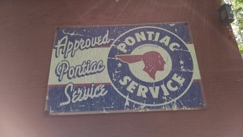 Vintage Sign  Pontiac Metal 18x12