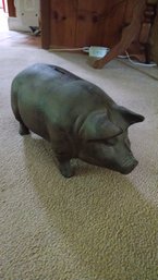 This Is Fun! - Cast Iron Piggy Bank W/coins In It