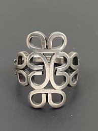 VINTAGE MEXICAN MID CENTURY MODERNIST STERLING SILVER RING