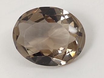 1 Pc LOOSE OVAL SMOKY QUARTZ GEMSTONE 22.2mm X 18mm  23.0ct