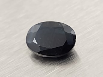 1 Pc LOOSE OVAL MIDNIGHT BLUE SAPPHIRE GEMSTONE 7.1mm X 5.1mm  1.0ct