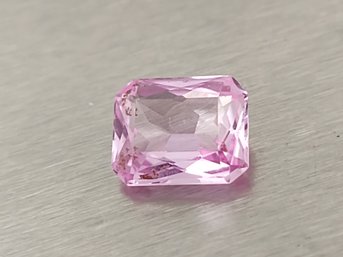 1 Pc LOOSE RECTANGLE PINK SAPPHIRE GEMSTONE 9.8mm X 8mm  3.56ct