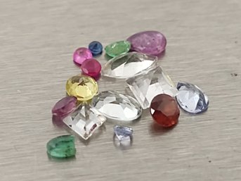 15 Pcs LOOSE MIXED GEMSTONES MIXED SIZES 1.88ctw