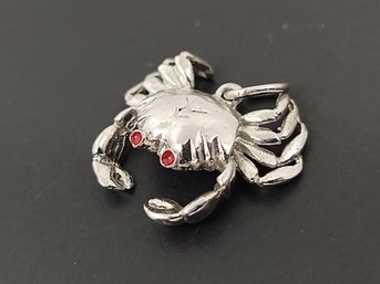 VINTAGE STERLING SILVER CRAB CHARM FOR A CHARM BRACELET