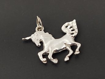 VINTAGE STERLING SILVER UNICORN CHARM FOR A CHARM BRACELET