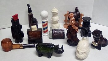 Vintage Avon Collectible Glass Cologne Bottles - Many With Cologne Now  - 13 Pieces  CKK/E5