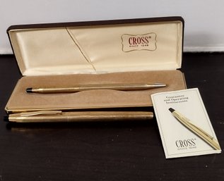 Cross Since 1846, Two Cross Blue And Black Pens 1/20 1o KT Gold Filled Made In USA.         Liz S   C2