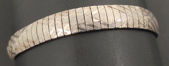 VINTAGE ITALIAN MILOR STERLING SILVER TEXTURED PATTERN BRACELET