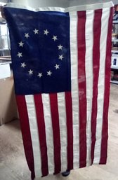 Betsy Ross Flag - New - Made In 1976 - 3 X 5' - 100 Cotton, Brass Grommets, Never Flown, Original Fold  AW/D2