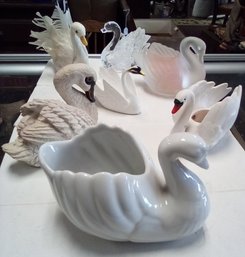 7  Piece Swan Figurines, Including Goebel, Holder, Candle, & Ornament Collection N      LizS/A4