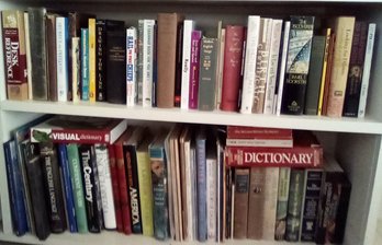 Book Collection - Fiction, Non Fiction, History, Language, Dictionary, Art         2nd Bkcs - Shelf 5&6