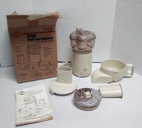 West Bend High Performance Food Processor No. 6500T/50044 Appears New & Unused  AW/E4