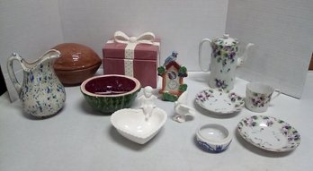 Vintage Treasure 12 Piece Lot With Novelty Items, Japan Made Teapot, Cup & Saucers   LisZB5