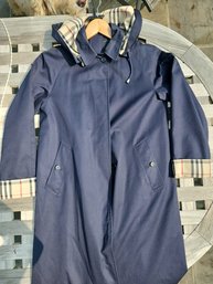 Vintage Blue Burberry Coat Size 4 Reg