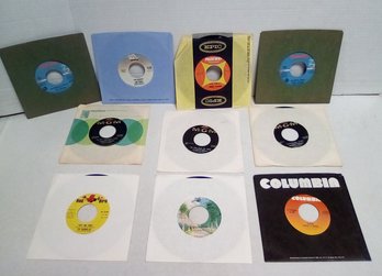 10 Vintage 45 Records Including The Shangri-Las, Herman's Hermits, The 4 Seasons, Chubby Checkers & More JB/E5