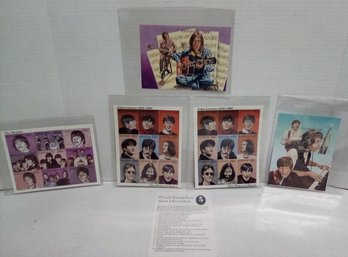 Tanzania Beatles Postage Stamps (29) Original Poly Sleeves Along With Certificates Of Authenticity  JackB/A3