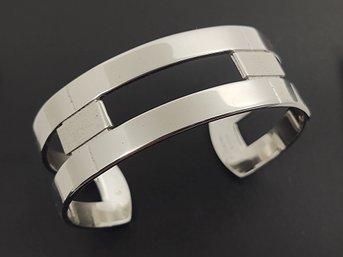 VINTAGE MID CENTURY DESIGNER HARVEY AVEDON STERLING SILVER CUFF BRACELET