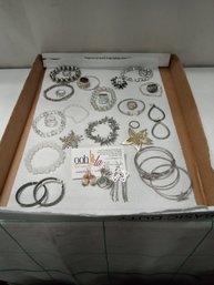 Nice Assortment Of Vintage Costume Jewelry, Pins , Earrings, Bracelets .  BAM /D5