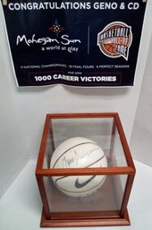 Signed Basketball- UCONN Coach Geno Auriemma, 2006 Hall Of Fame - Has Won 11 NCAA Div 1 Nat'l Champions LP/SR