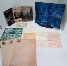 NY / New Haven / Hart 1920s R.R. Employee Booklets, RR Passes, Map & Vintage RR Note Pads & Travel Guide BWD5