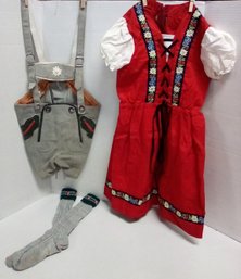 Lederhosen & Girls Festive Dress - Adorable Costume Duo      BR/C3