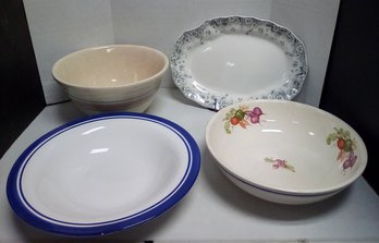 Vintage Ceramic Bowls & Platter-lucania T&R Boote Royal Semi Porcelain Waterloo Poiteries England SF/LizS/E4