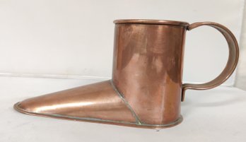 Vintage Copper Drinking Boot.                                           212 / A5.