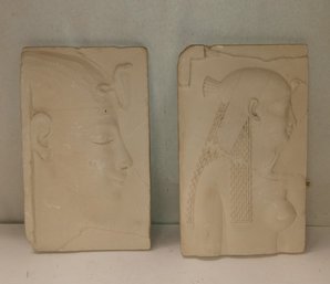 Two Beautiful Cast Stone Plaques Depicting Royal People MELBA D4.