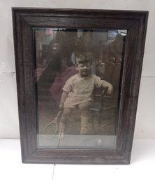 Beautiful Antique Framed Photo Of A Young Early 1900s Boy.  BH / WAB