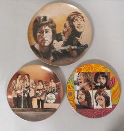 John Lenon & Pair Of The Beatles Collectable Plates.                    Jac B / B3.