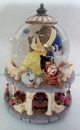 Disney Beauty & The Beast Musical Decorative Snow Globe - Wind Up Key Plays Theme Song  52/C3