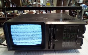 Vintage Sears AM - FM - PSB Receiver - Television - Compact Unit With Telescoping Antenna         212/D5