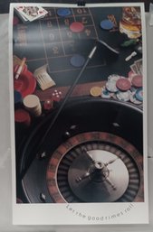 Nice Vintage Poster Of A Roulette Table. 52 / WA-D/desk