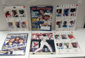 Great Assortment Of Vintage Sports Prints, Magazines,and Cards.  LP / D2