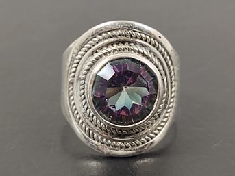 STERLING SILVER MYSTIC TOPAZ RING