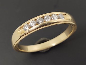 VINTAGE 14K GOLD 0.24 DIAMOND ANNIVERSARY / WEDDING BAND RING