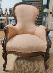 Vintage Victorian Style High Back Accent Parlor Arm Chair                   Robert BoH / CVBK.