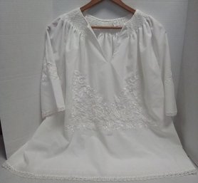 Exquisite New Hungarian Ladies Hand Embroidered & Hand Smocked White Blouse   EH/A5