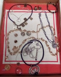 Chicos Jewelry Collection With Necklaces, Bracelet & 3 Pair Of Earrings   PW/D3