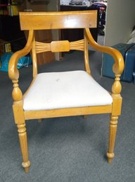 Nice Vintage Wood Frame Arm Chair With Lovely Carvings On The Legs And Back MEL / CAV
