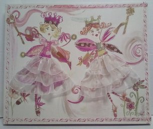 Whimsical Fairy Images Applied To Canvas On Wood Frame By Leisl Long '09  CB/W-D